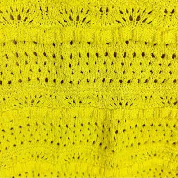 Vibrant Yellow Rachel Zoe Crochet Tank Bodycon Dress, Parties, Cocktails NWT XL - Picture 4 of 12